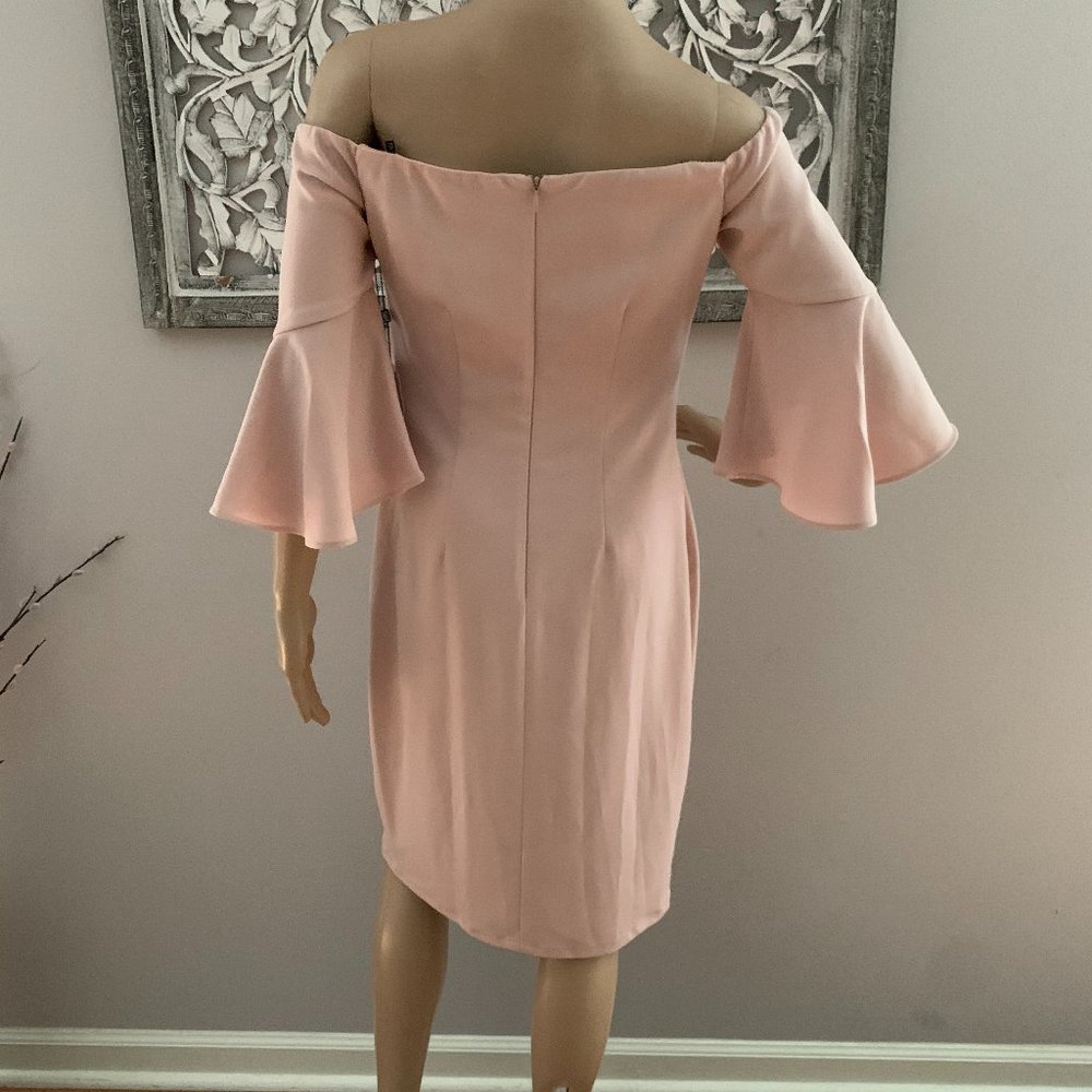 NWT LAUNDRY BY SHELLI SEGAL Blush Cocktail Dress - Picture 5 of 7